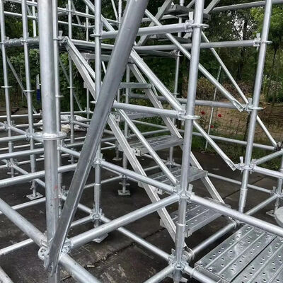 Heavy-Duty Ringlock Scaffolding System Standard Ledger Cross Brace