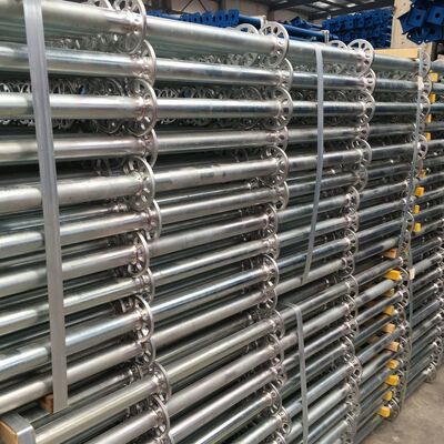 Galvanized Ringlock Scaffolding for Facades Ledger Length 0.73m-3.07m Q235 Steel Rosette