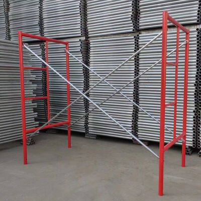 Powder Coated Q355 Steel  5'W X 6' 4''T X 7'L Mason Frame Scaffold Set For Construction