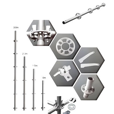 Scaffold System Hot Dip Galvanized Q355 Steel Ringlock Modular Scaffolding 48.3mm Tube for Building Construction Facade Access BYTHAI