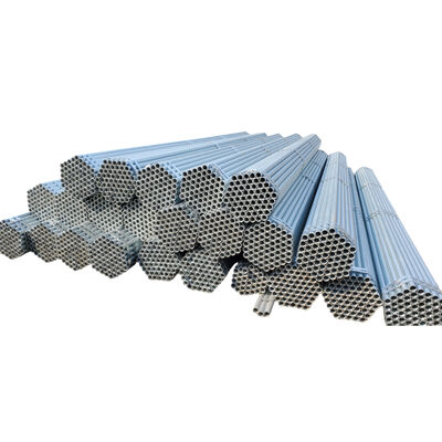 steel scaffolding tubes Q235 hot dip galvanized 48.3mm outer diameter 3.2mm wall thickness 2‑6m cuttable length for building exterior scaffolding frame assembly BYTHAI