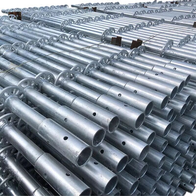 ringlock vertical standard Q235 hot dip galvanized steel heavy duty for ringlock scaffolding systems and construction support frameworks BYTHAI